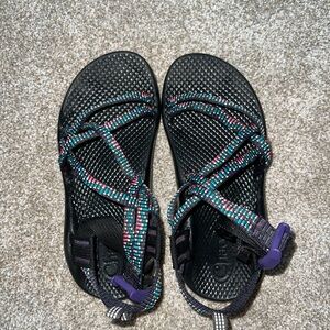 Chaco Kids Black and Multicolor Sandals
